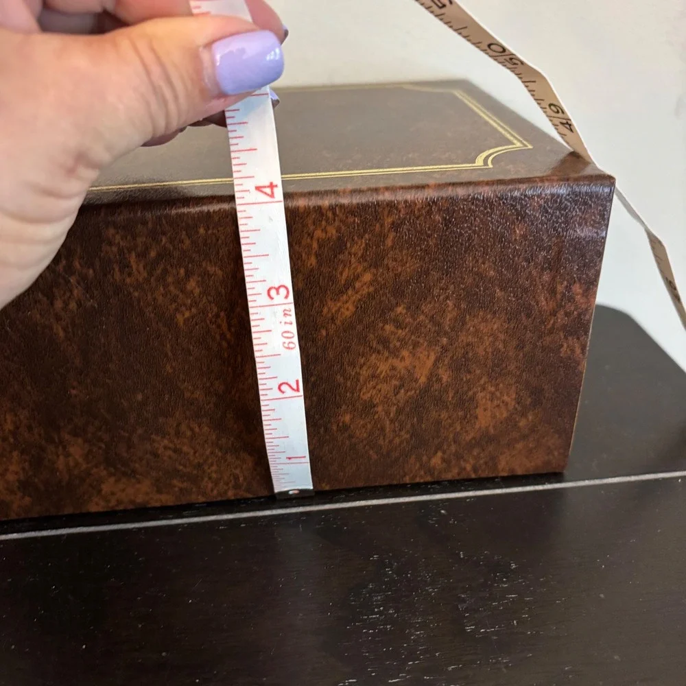 Vintage Holson Photo Memory Box | Faux Leather | 3.5 x 5 Photos | 200 Photos